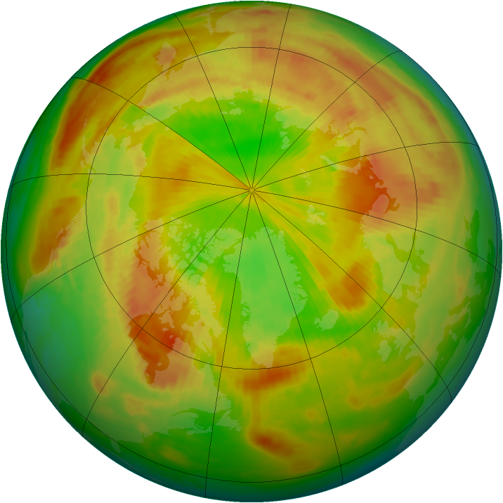 Arctic ozone map for 16 May 1988